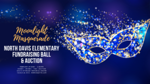 NDE PTA Auction is a Moonlight Masquerade Fundraising Ball & Auction at Davis Veterans Memorial Hall on February 29 2020 with appetizers dinner drinks and auction